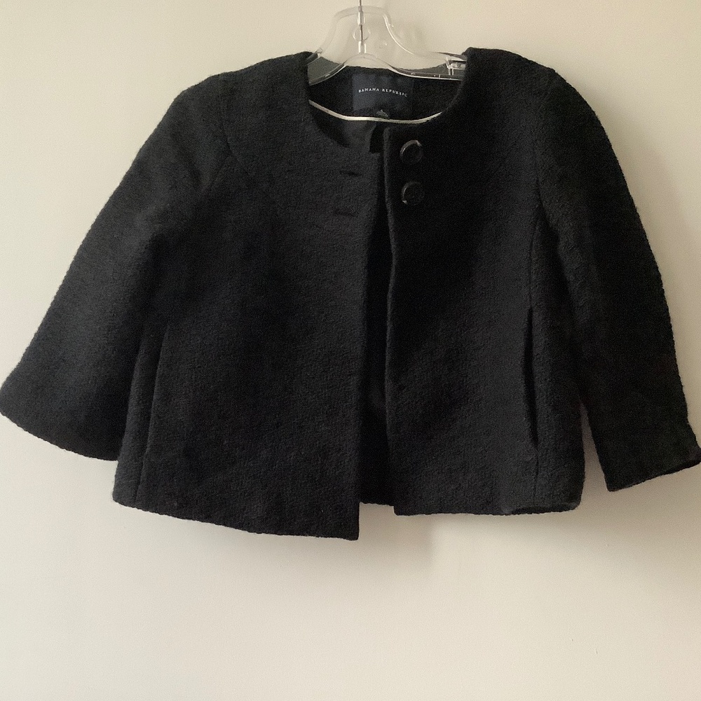 NWOT Banana Republic cropped tweed swing jacket.